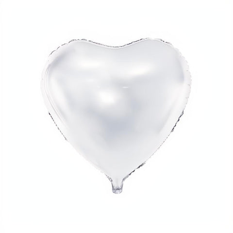 Folienballon Herz, 45cm, weiss PartyDeco 1