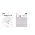 Folienballon Herz, 45cm, weiss PartyDeco 5