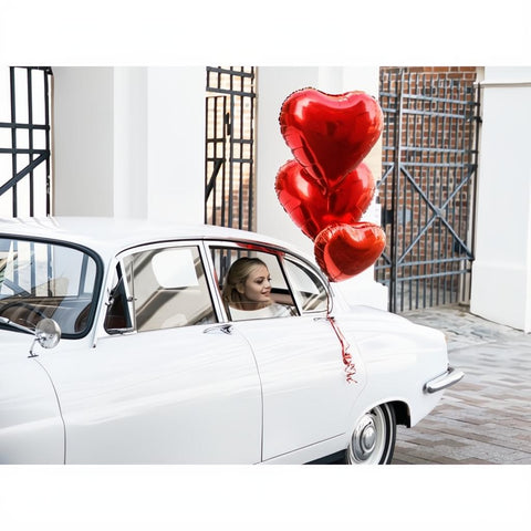 Folienballon Herz, 61cm, rot PartyDeco 3