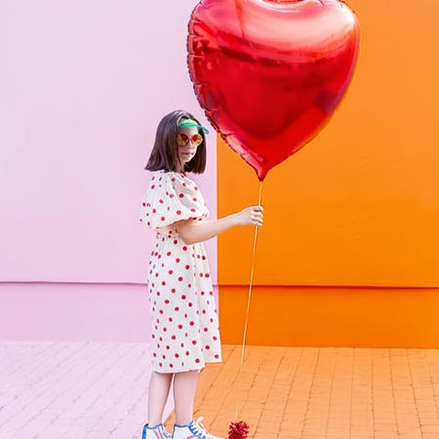 Folienballon Herz, 68x72cm, rot PartyDeco 2