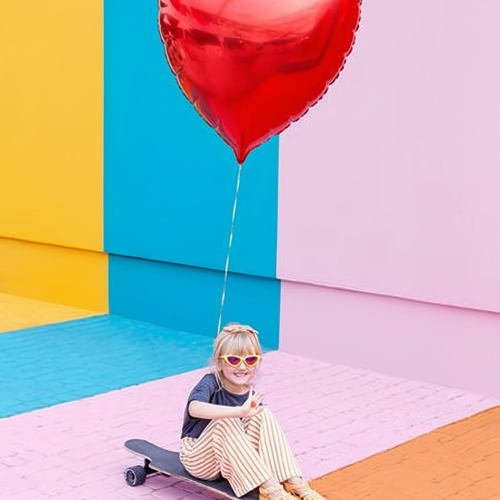Folienballon Herz, 68x72cm, rot PartyDeco 3