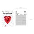 Folienballon Herz, 68x72cm, rot PartyDeco 4
