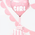 Folienballon Herz - It's a girl, 45cm, hellrosa PartyDeco 2