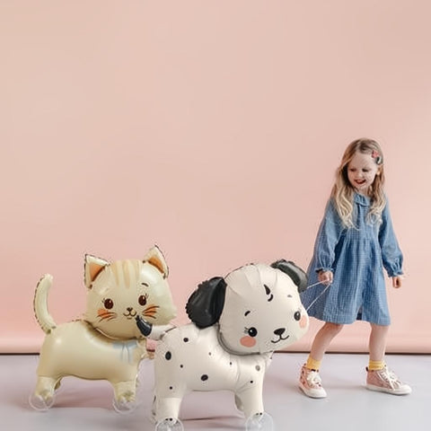 Folienballon Hund auf Rädern, 70x59 cm PartyDeco 2