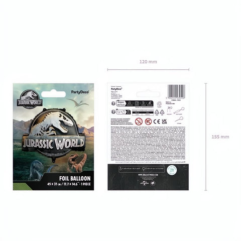 Folienballon Jurassic World Logo, 45x37 cm PartyDeco 4