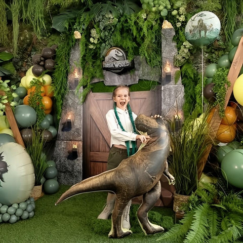 Folienballon Jurassic World T-Rex, 92x98 cm, braun PartyDeco 3