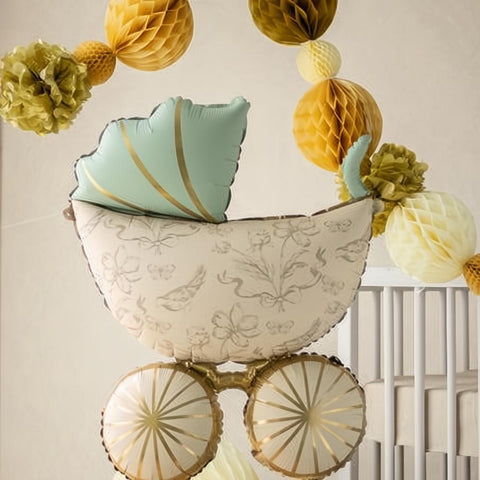 Folienballon Kinderwagen, 67x96 cm. PartyDeco 2
