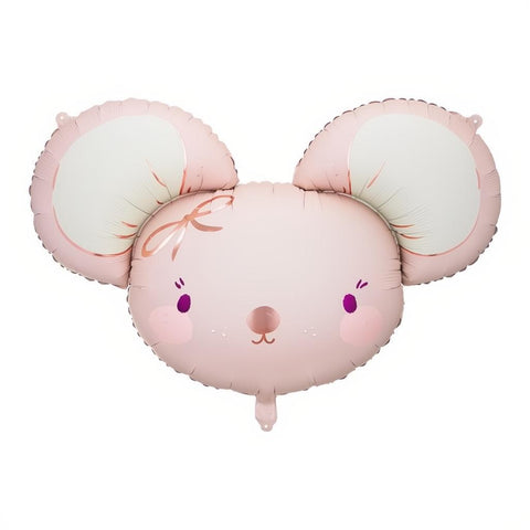 Folienballon Maus, 96x64 cm, hellrosa PartyDeco 1