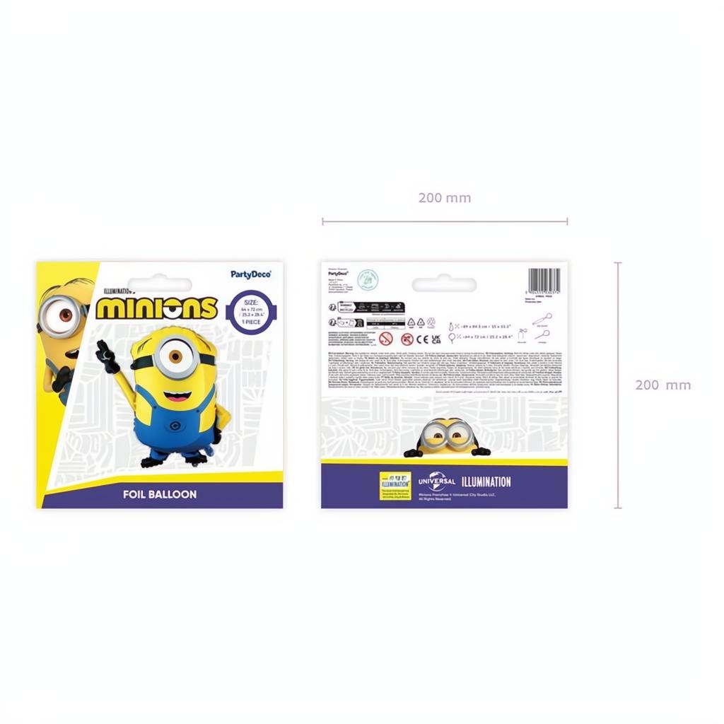 Folienballon Minion Mel, 72x64 cm PartyDeco 5