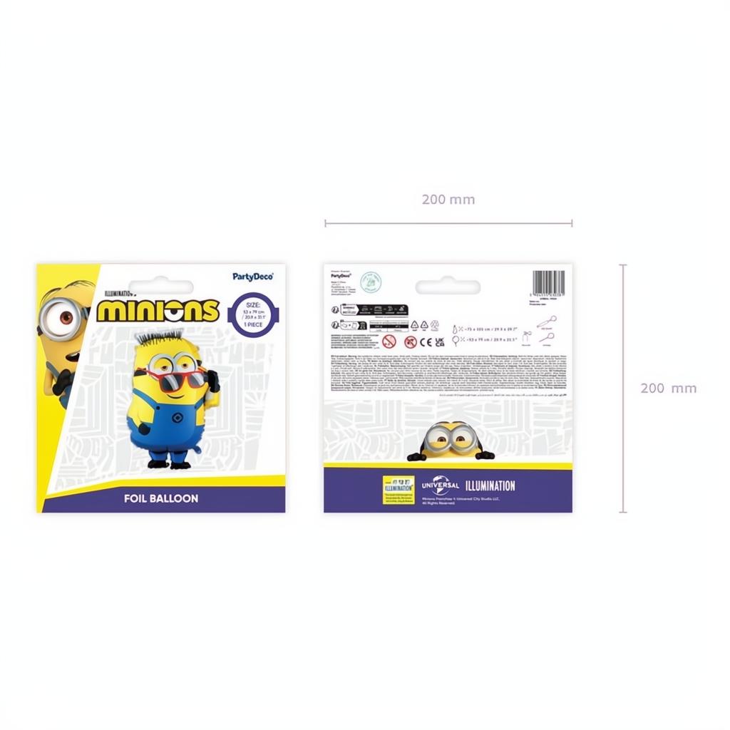 Folienballon Minion Ron, 53x79 cm PartyDeco 4