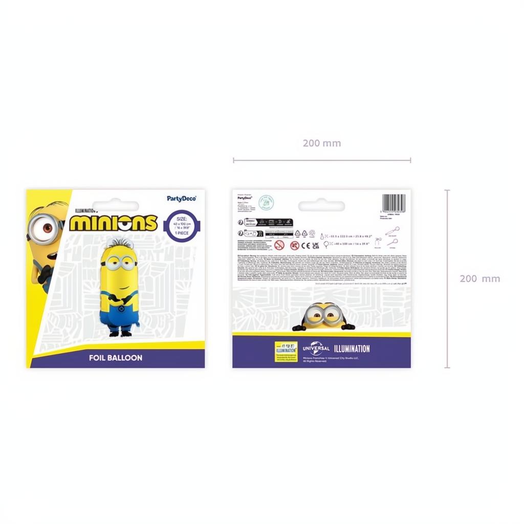 Folienballon Minion Tim, 40x100 cm PartyDeco 6