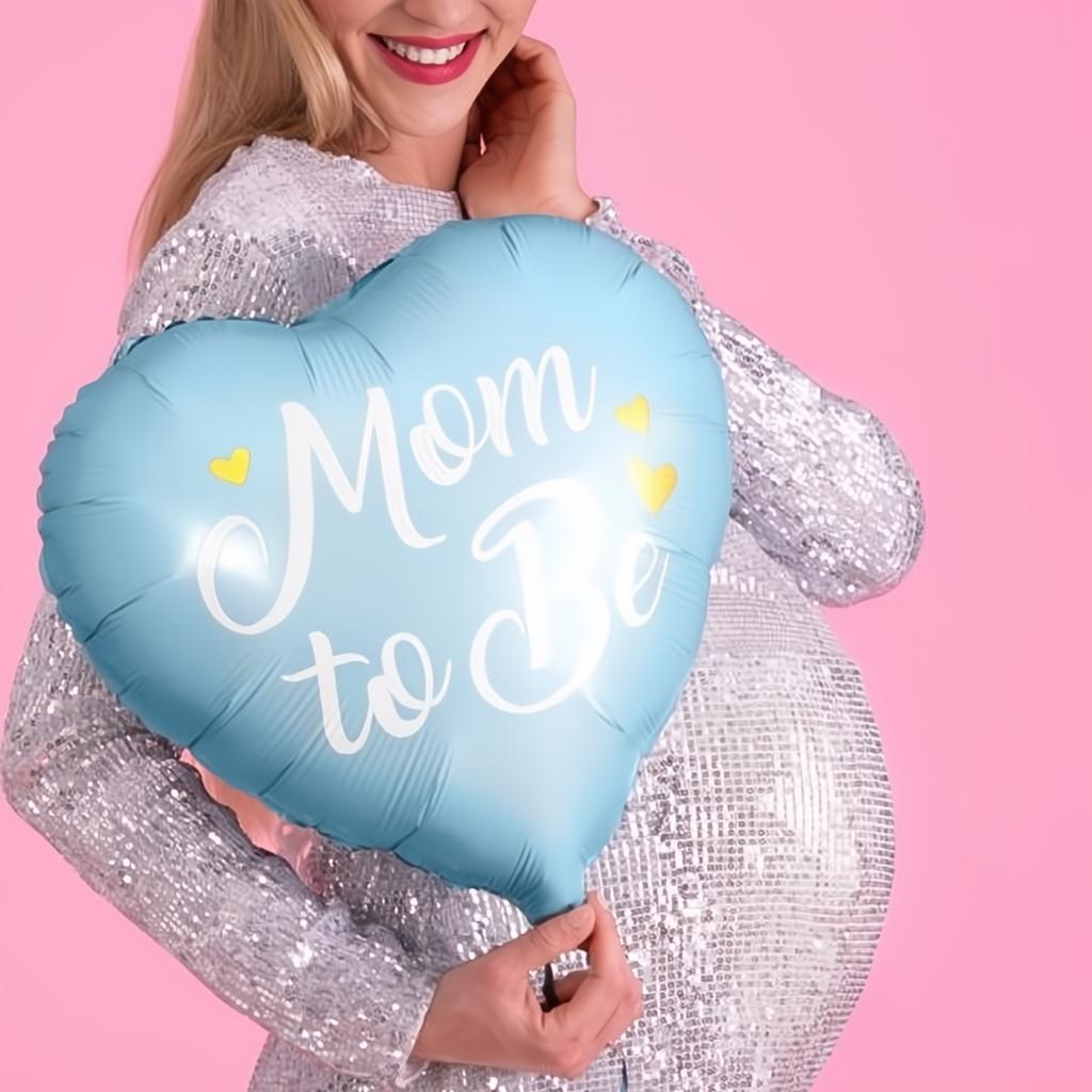 Folienballon Mom to Be, 35cm, blau PartyDeco 2