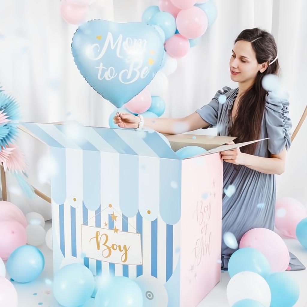 Folienballon Mom to Be, 35cm, blau PartyDeco 4
