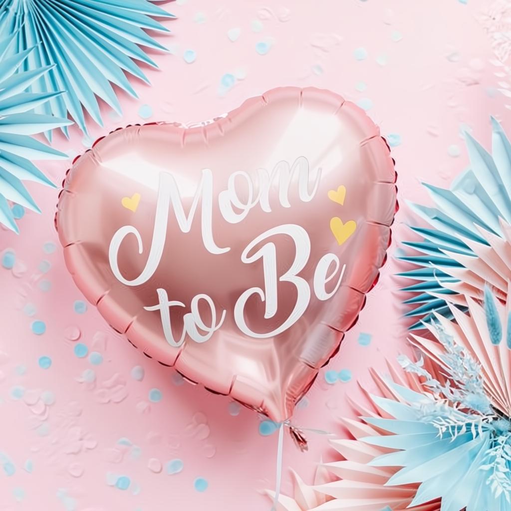 Folienballon Mom to Be, 35cm, rosa PartyDeco 3