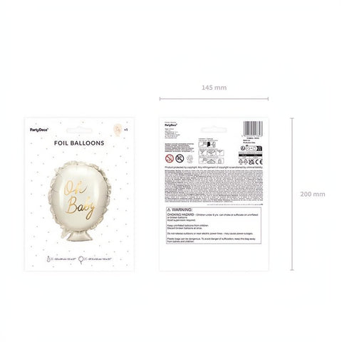 Folienballon Oh baby, 53x69 cm PartyDeco 8
