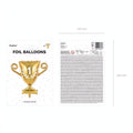 Folienballon Pokal, 64x61cm, gold PartyDeco 3