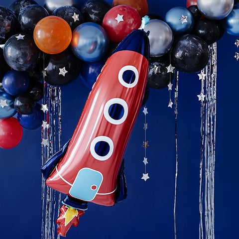 Folienballon Rakete, 44x115cm PartyDeco 2