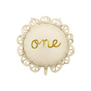 Folienballon Raute mit Rüsche One, 51,5x51,5 cm PartyDeco 1