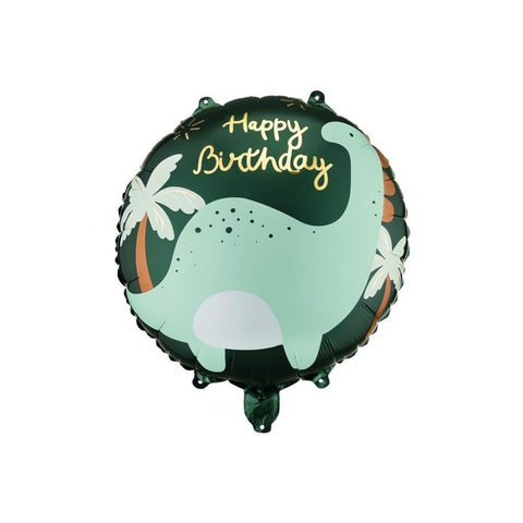 Folienballon Scheibe Brontosaurus, 35x35 cm, sortiert PartyDeco 1