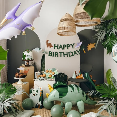 Folienballon Scheibe Brontosaurus, 35x35 cm, sortiert PartyDeco 2