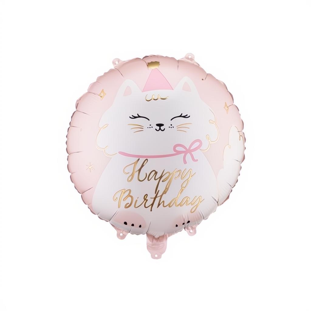 Folienballon Scheibe Kätzchen, 35x35 cm, sortiert PartyDeco 1