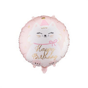 Folienballon Scheibe Kätzchen, 35x35 cm, sortiert PartyDeco 1