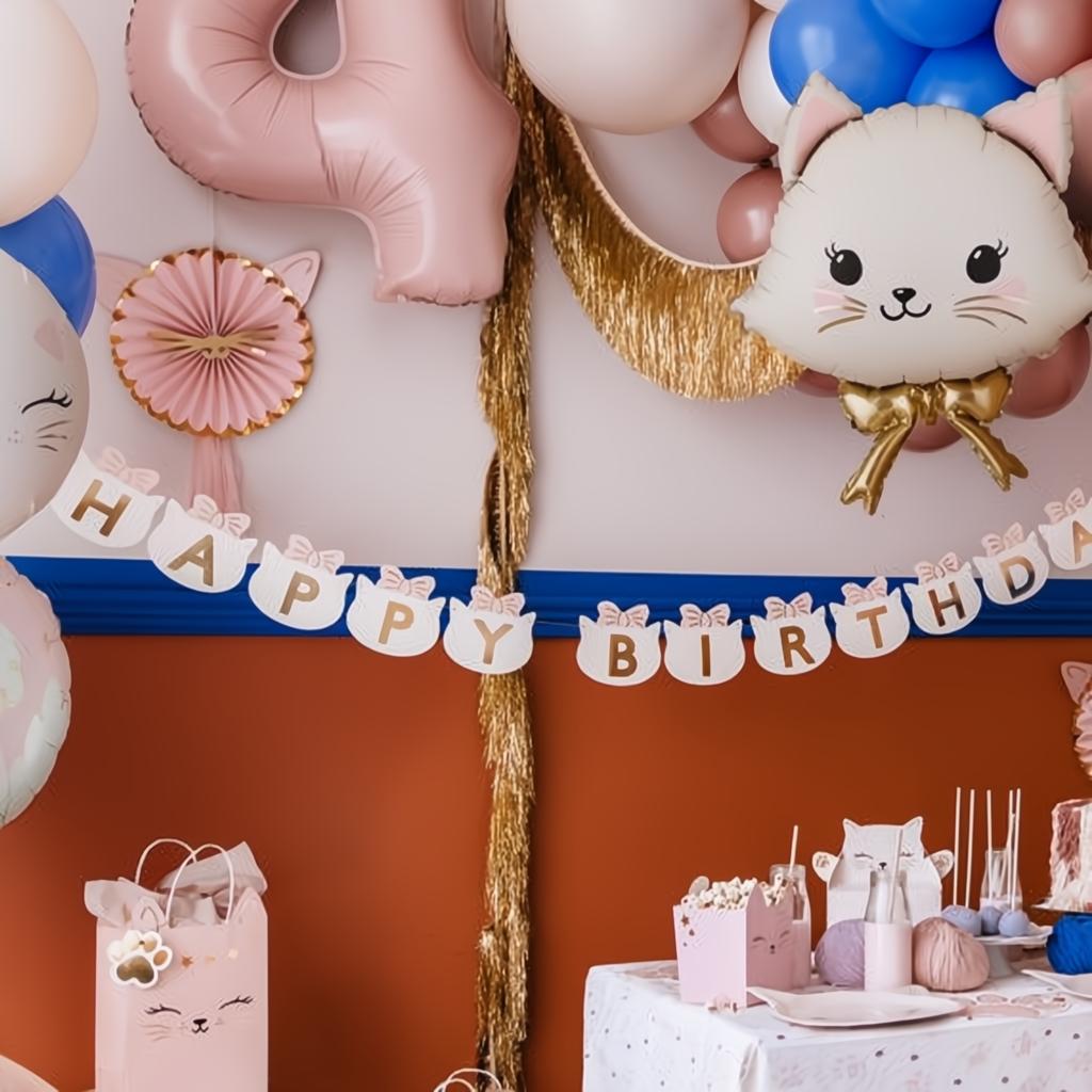 Folienballon Scheibe Kätzchen, 35x35 cm, sortiert PartyDeco 2