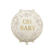 Folienballon Scheibe Oh Baby, 35x35 cm PartyDeco 1