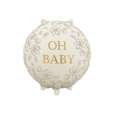 Folienballon Scheibe Oh Baby, 35x35 cm PartyDeco 1