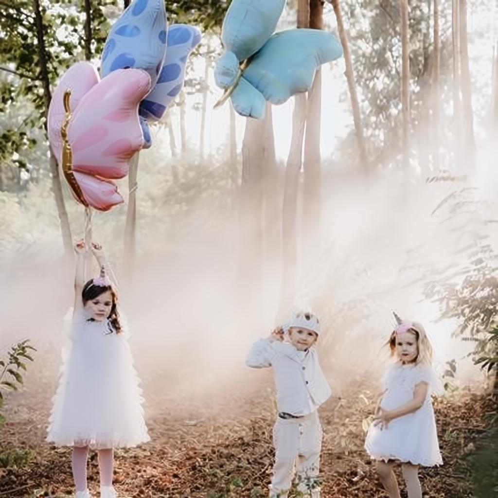 Folienballon Schmetterling, 69x69 cm, blau PartyDeco 4