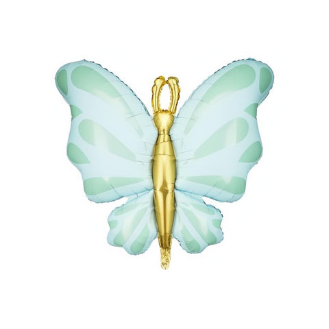 Folienballon Schmetterling, 69x69 cm, mint PartyDeco 1