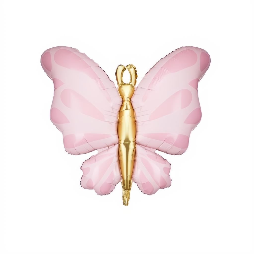 Folienballon Schmetterling, 69x69 cm, rosa PartyDeco 1