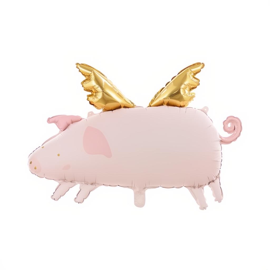 Folienballon Schweinchen, 72x46cm PartyDeco 1