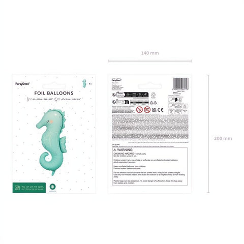 Folienballon Seepferdchen, 47x98 cm PartyDeco 5