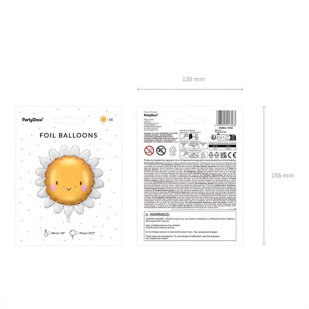 Folienballon Sonne, 90 cm PartyDeco 8