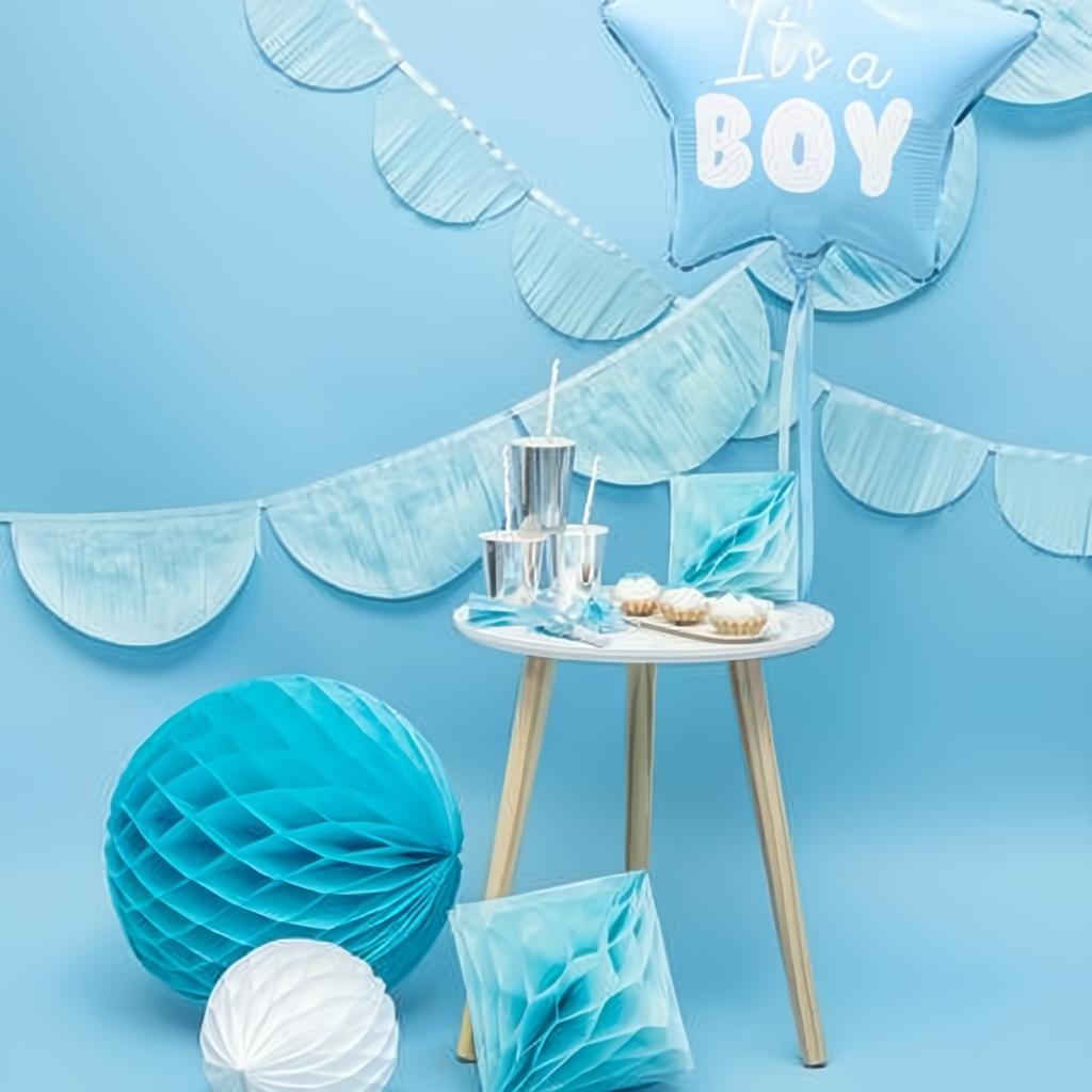 Folienballon Stern - It's a boy, 48cm, hellblau PartyDeco 3