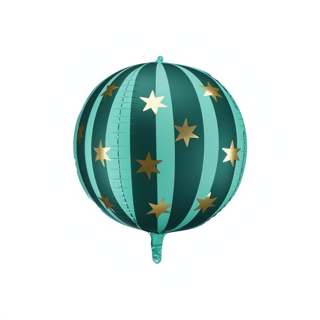 Folienballon Sternenkugel, 75 cm, grün PartyDeco 1