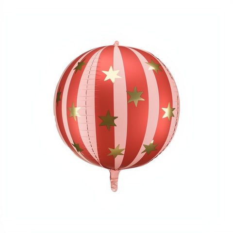 Folienballon Sternenkugel, 75 cm, rot PartyDeco 1