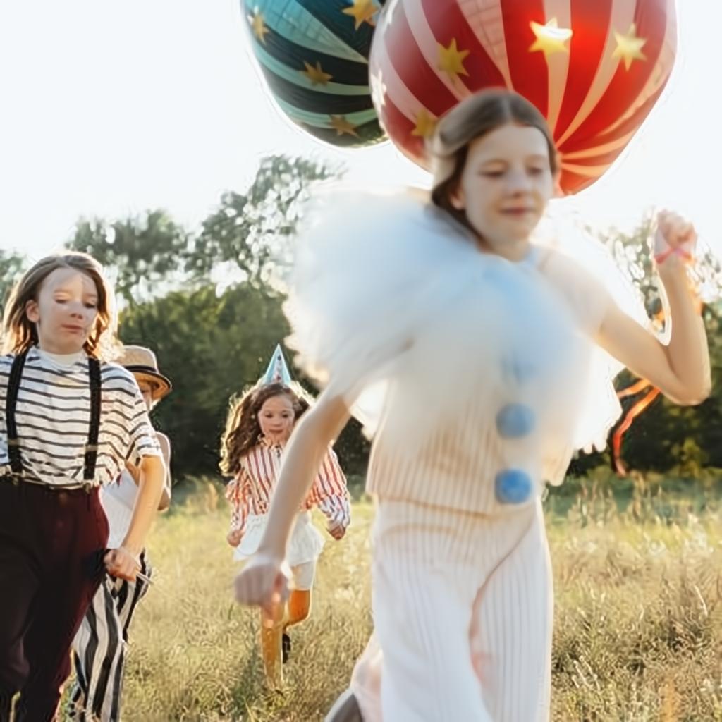 Folienballon Sternenkugel, 75 cm, rot PartyDeco 4