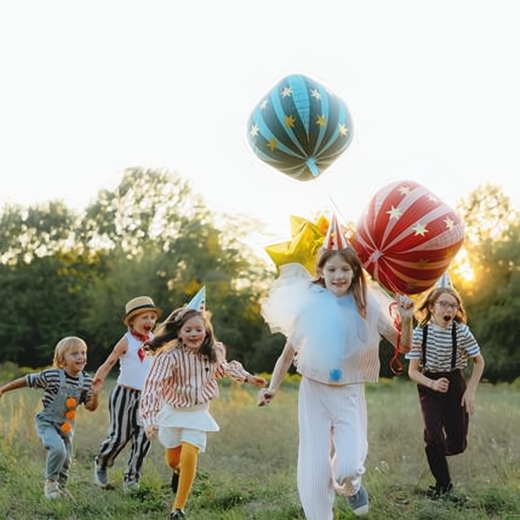 Folienballon Sternenkugel, 75 cm, rot PartyDeco 6