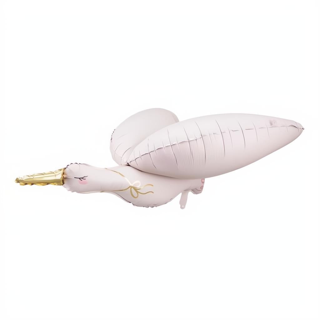 Folienballon Storch, 103x60 cm, hellrosa PartyDeco 1