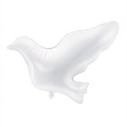 Folienballon Taube, weiss, 77x66cm PartyDeco 1