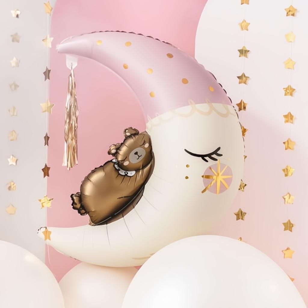 Folienballon Teddybär auf dem Mond, 80x98 cm PartyDeco 2