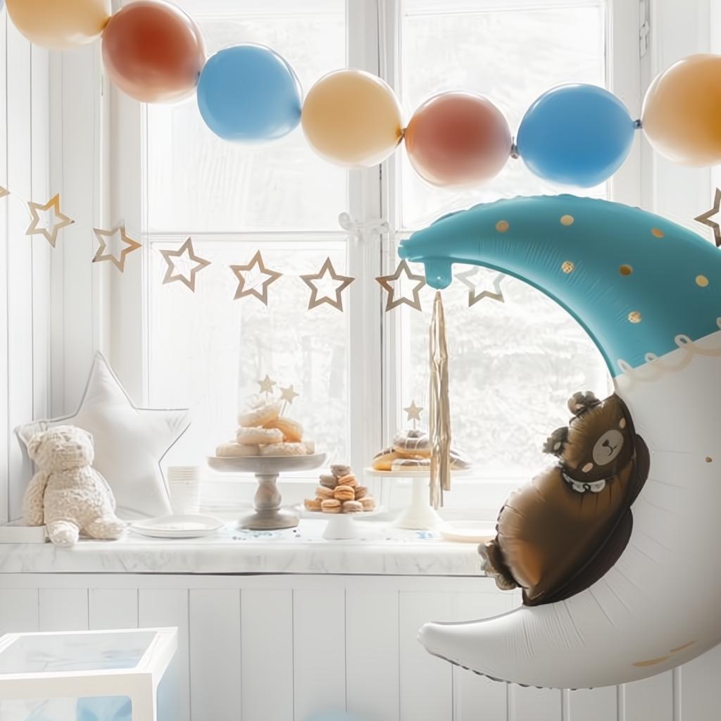 Folienballon Teddybär auf dem Mond, 80x98 cm PartyDeco 2
