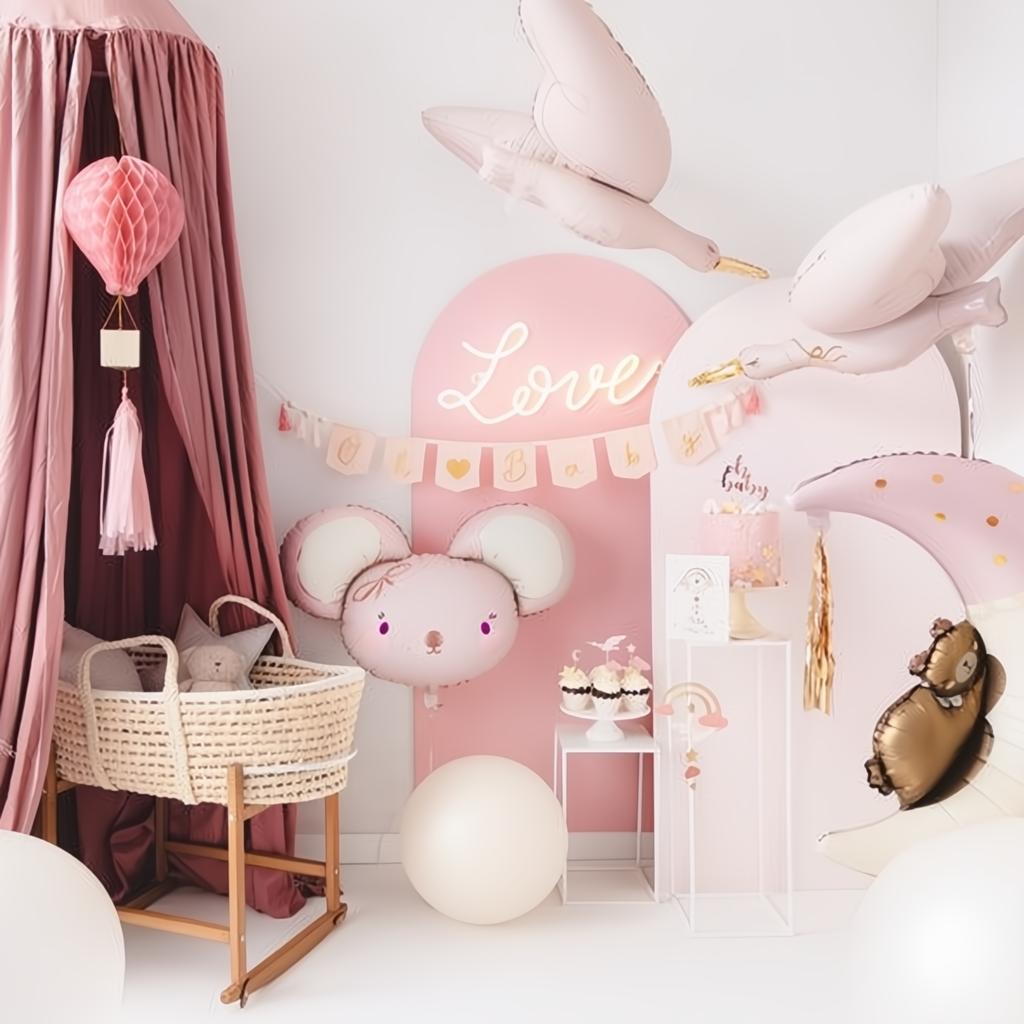 Folienballon Teddybär auf dem Mond, 80x98 cm PartyDeco 3