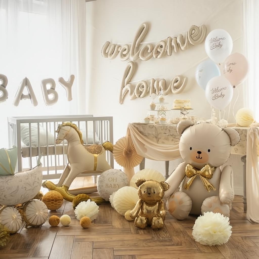 Folienballon Welcome Home, 335x71 cm, Cappuccino PartyDeco 3