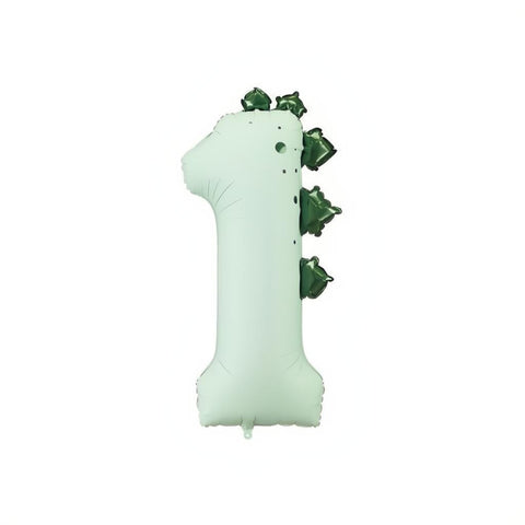 Folienballon Zahl ''1'' Dinosaurier, 92 cm PartyDeco 1