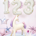 Folienballon Zahl ''2'' Einhorn, 93 cm PartyDeco 3