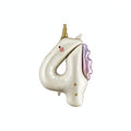 Folienballon Zahl ''4'' Einhorn, 93 cm PartyDeco 1