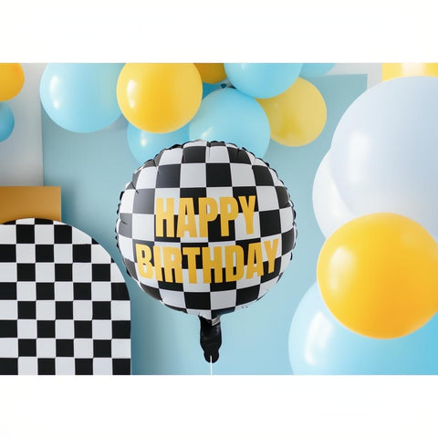 Folienballon Zielflagge, 45 cm PartyDeco 2